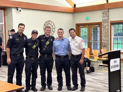 Five firefighters receive promotions